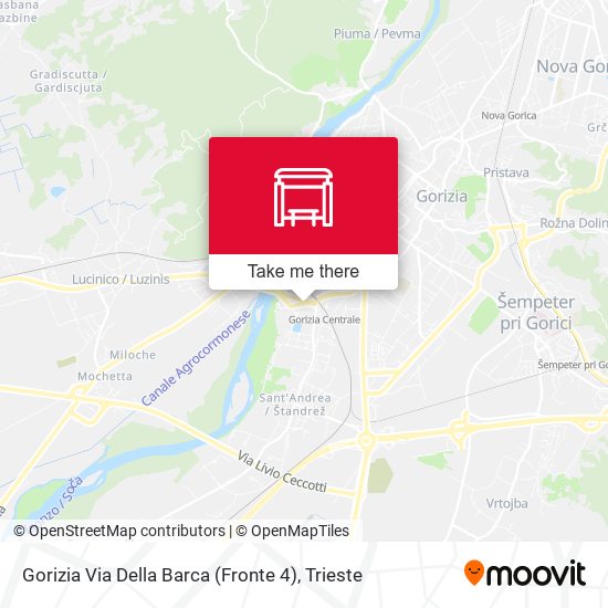 Gorizia Via Della Barca (Fronte 4) map