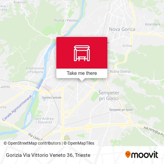 Gorizia Via Vittorio Veneto 36 map