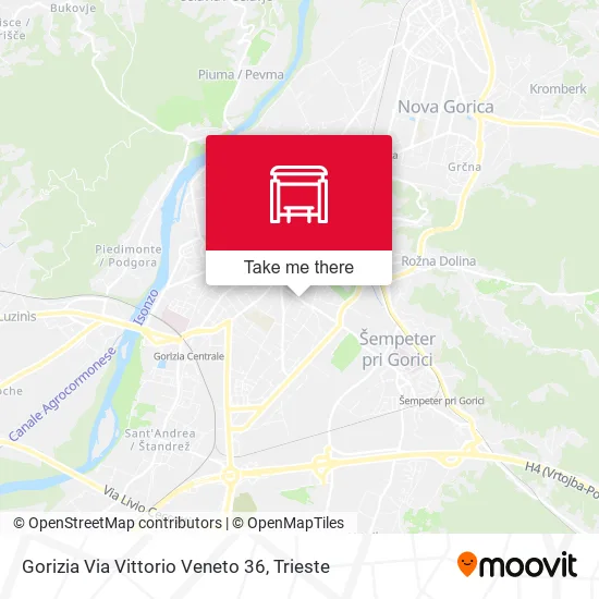 Gorizia Via Vittorio Veneto 36 map