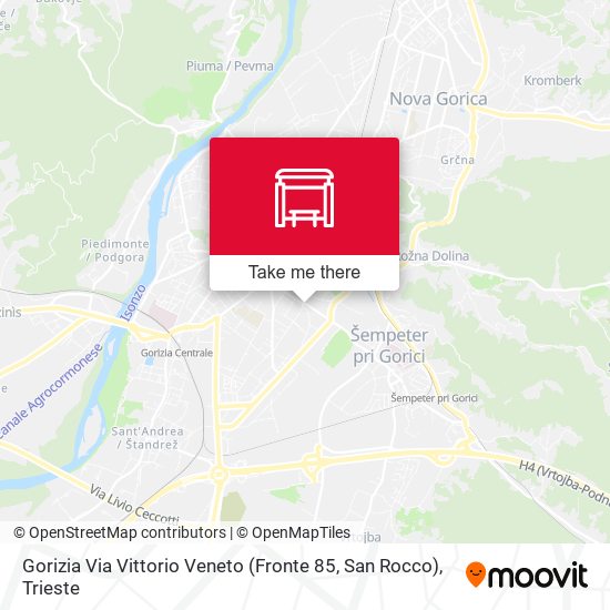 Gorizia Via Vittorio Veneto (Fronte 85, San Rocco) map