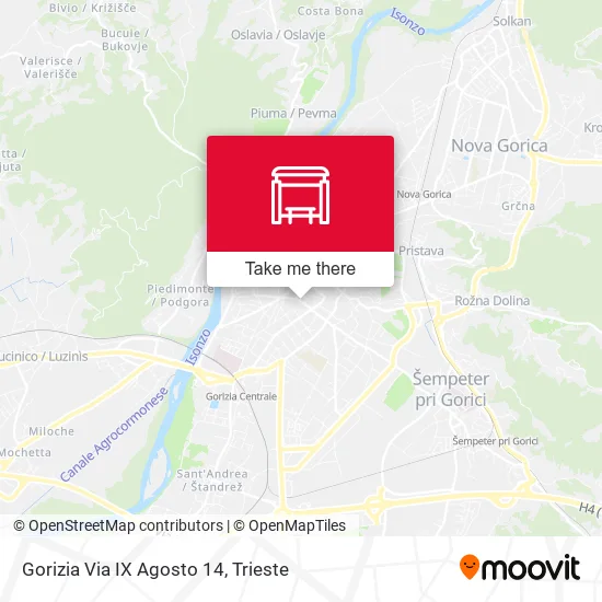 Gorizia Via IX Agosto 14 map