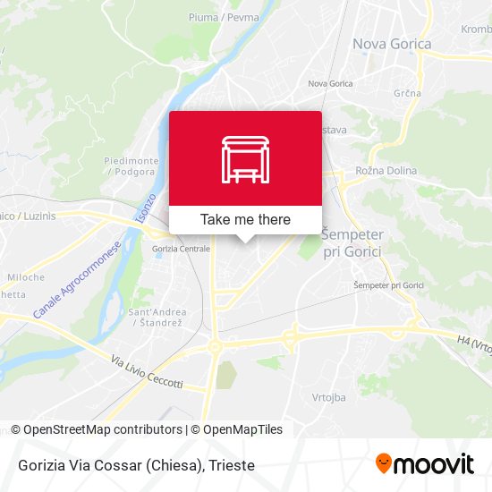 Gorizia Via Cossar (Chiesa) map