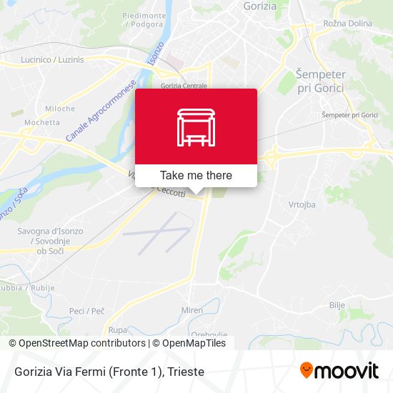Gorizia Via Fermi (Fronte 1) map