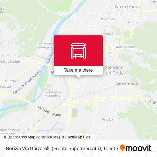 Gorizia Via Garzarolli (Fronte Supermercato) map