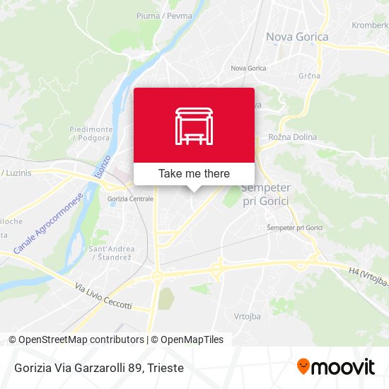 Gorizia Via Garzarolli 89 map