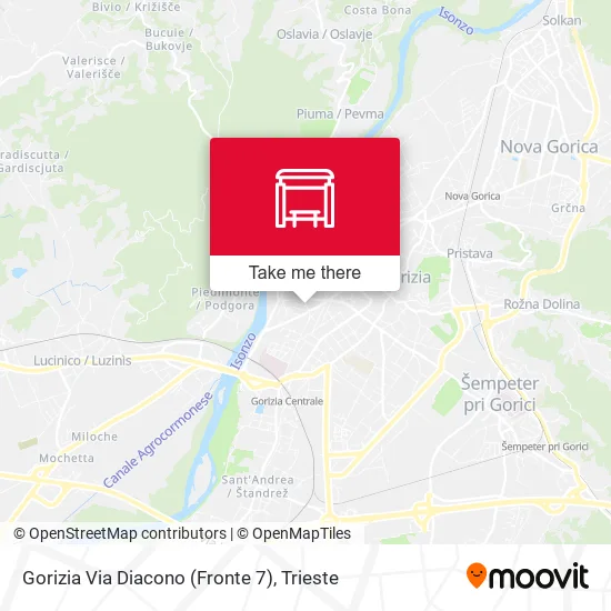 Gorizia Via Diacono (Fronte 7) map