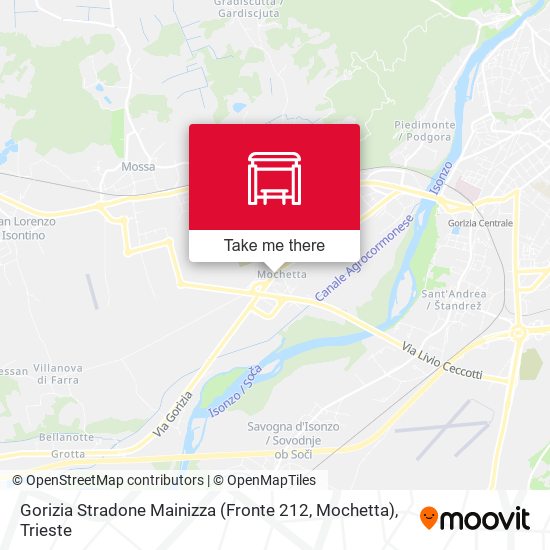 Gorizia Stradone Mainizza (Fronte 212, Mochetta) map