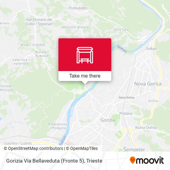 Gorizia Via Bellaveduta (Fronte 5) map