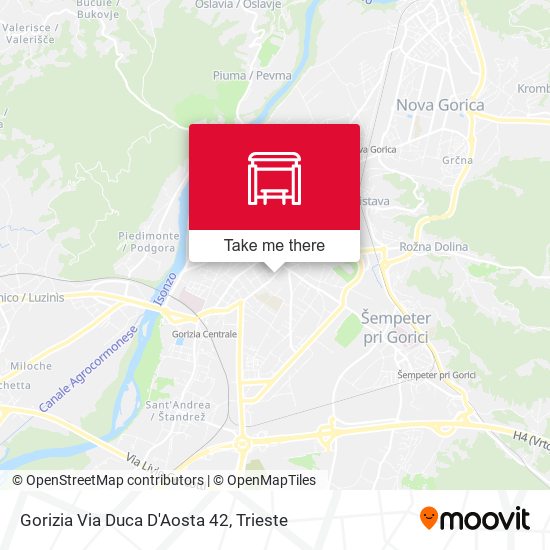 Gorizia Via Duca D'Aosta 42 map