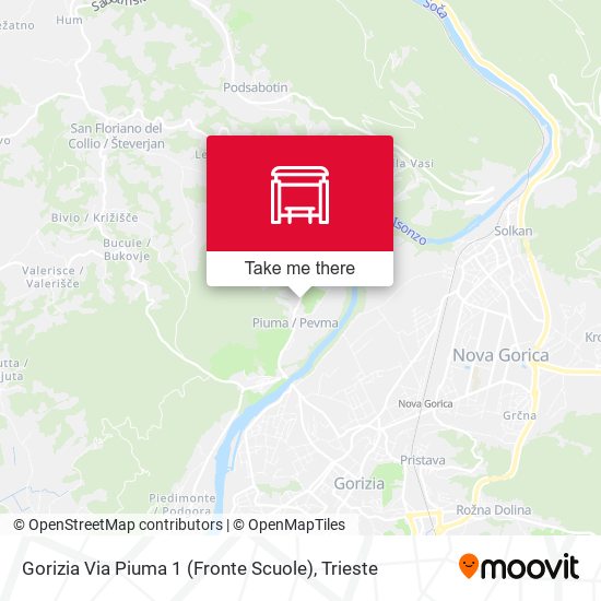 Gorizia Via Piuma 1 (Fronte Scuole) map