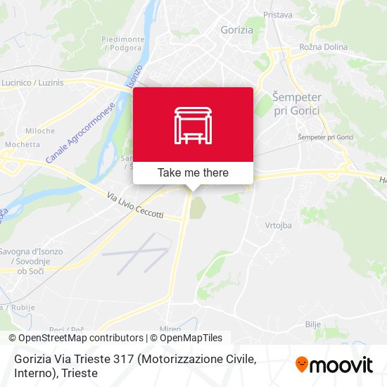 Gorizia Via Trieste 317 (Motorizzazione Civile, Interno) map