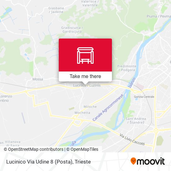 Lucinico Via Udine 8 (Posta) map