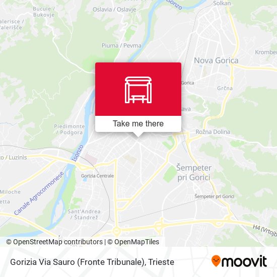 Gorizia Via Sauro (Fronte Tribunale) map