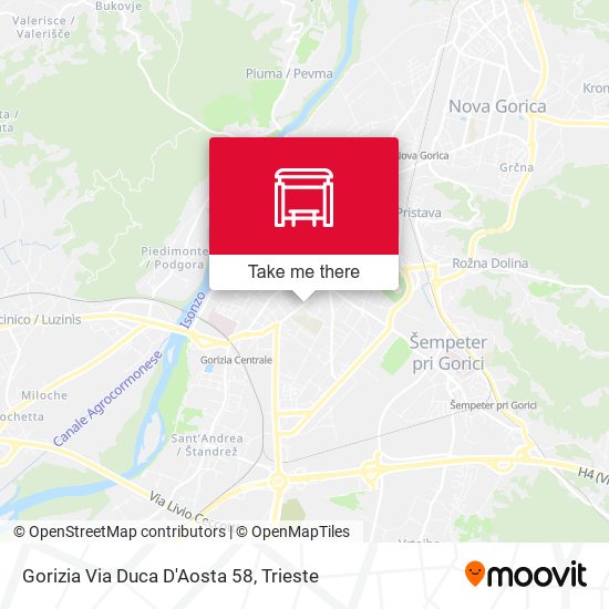 Gorizia Via Duca D'Aosta 58 map