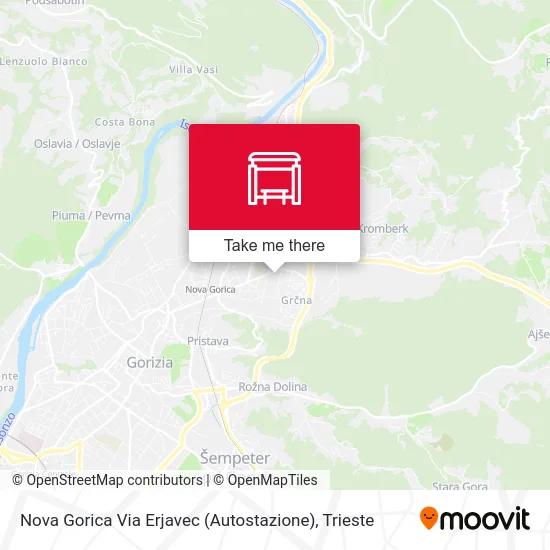 Nova Gorica Via Erjavec (Autostazione) map
