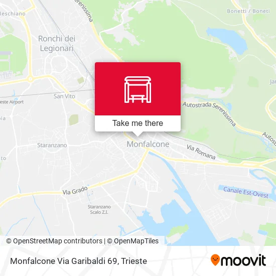 Monfalcone Via Garibaldi 69 map