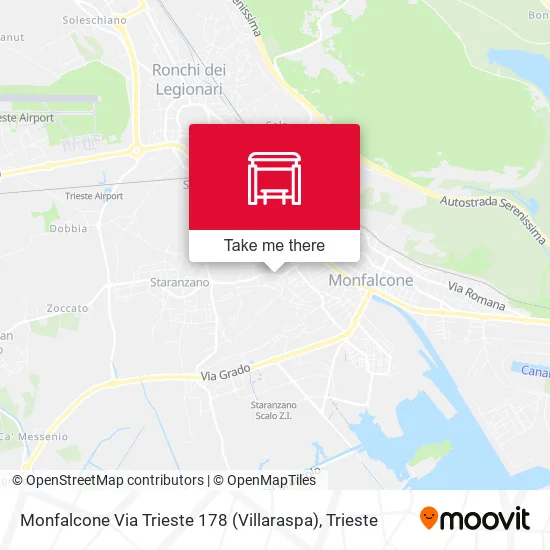 Monfalcone Via Trieste 178 (Villaraspa) map