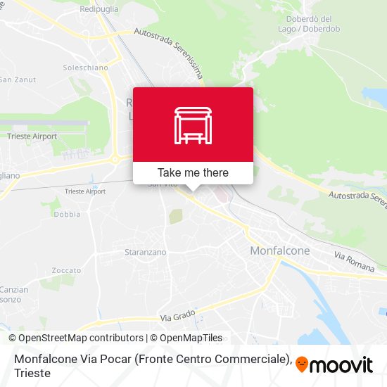 Monfalcone Via Pocar (Fronte Centro Commerciale) map