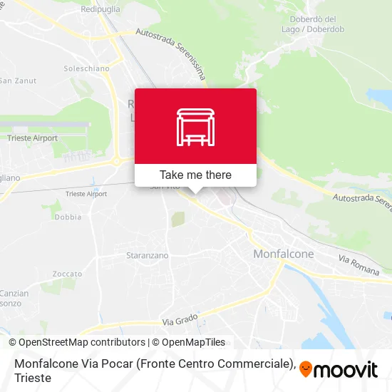 Monfalcone Via Pocar (Fronte Centro Commerciale) map