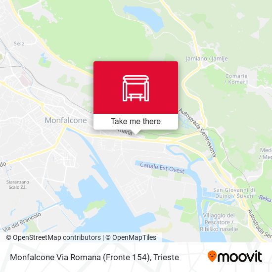 Monfalcone Via Romana (Fronte 154) map