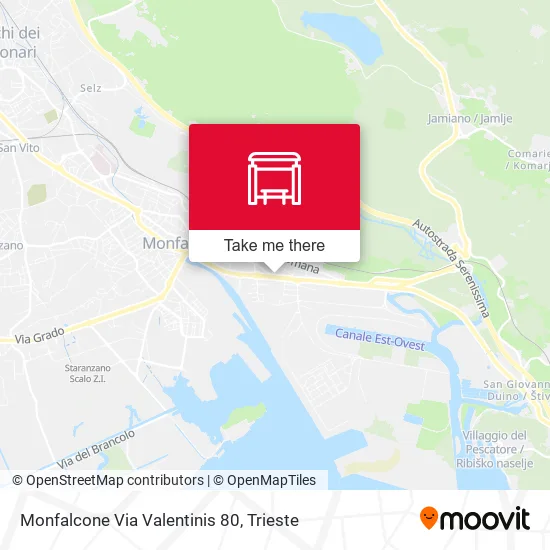 Monfalcone Via Valentinis 80 map
