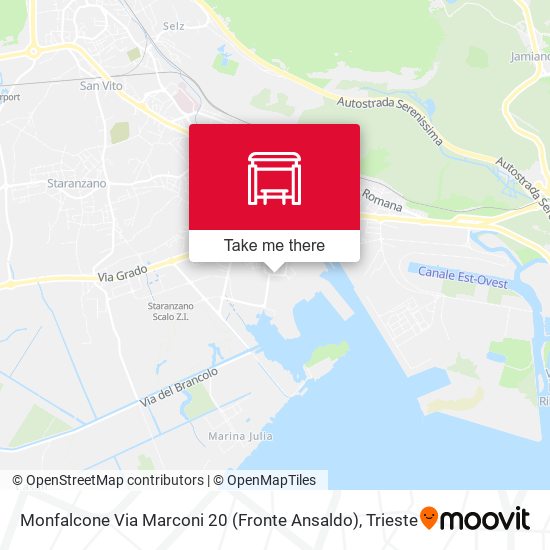 Monfalcone Via Marconi 20 (Fronte Ansaldo) map
