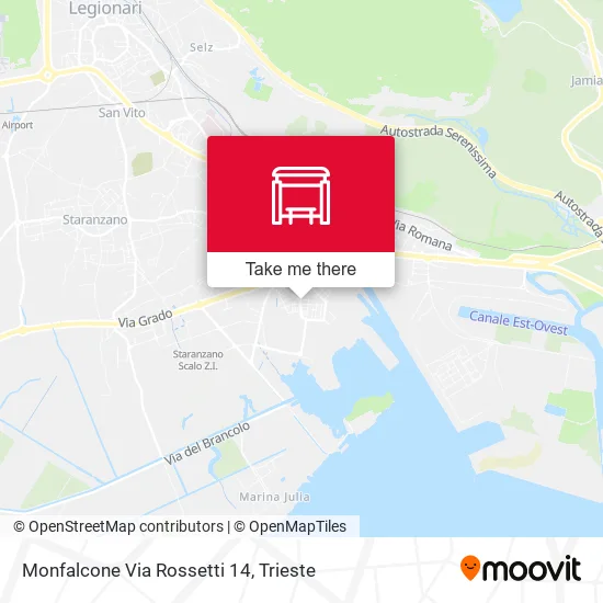 Monfalcone Via Rossetti 14 map