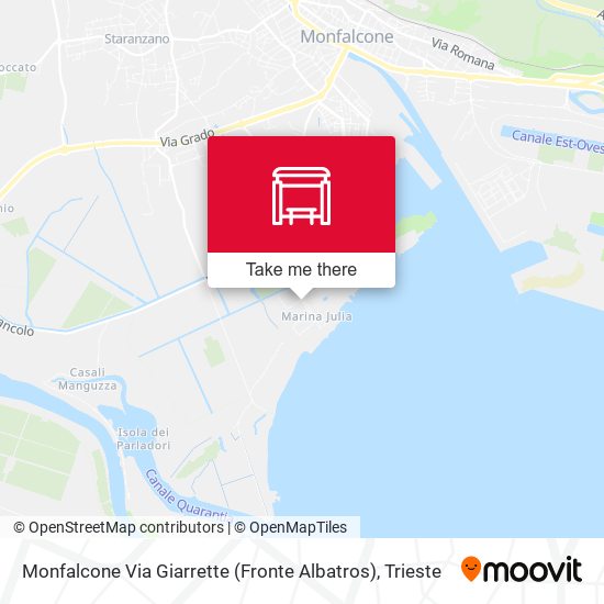 Monfalcone Via Giarrette (Fronte Albatros) map