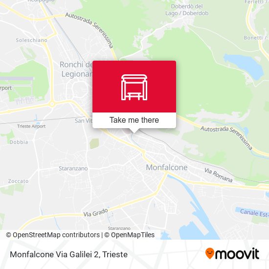 Monfalcone Via Galilei 2 map