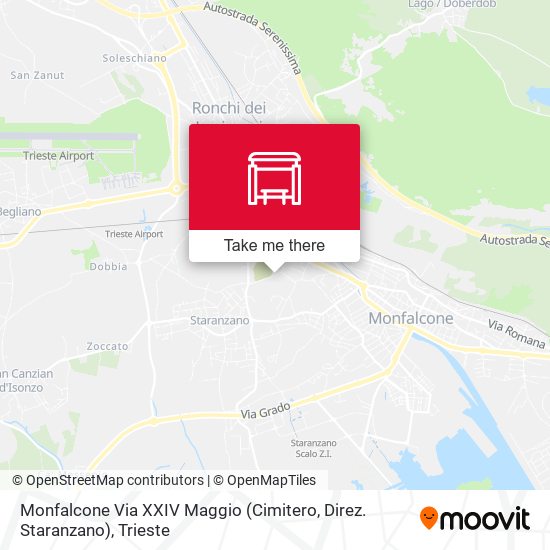 Monfalcone Via XXIV Maggio (Cimitero, Direz. Staranzano) map