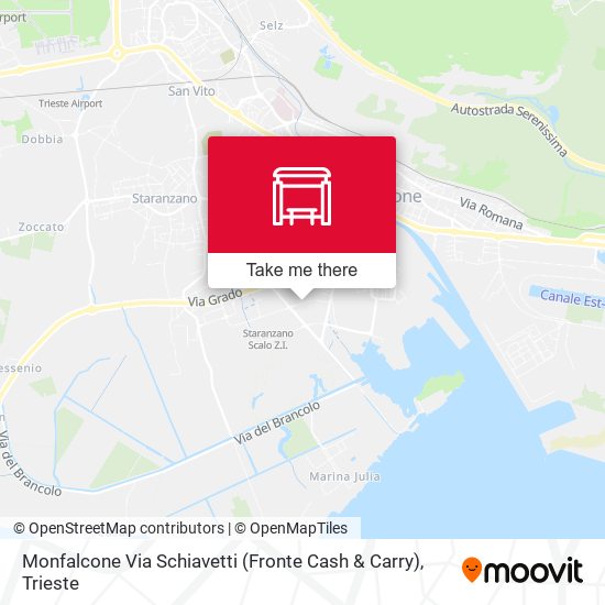 Monfalcone Via Schiavetti (Fronte Cash & Carry) map