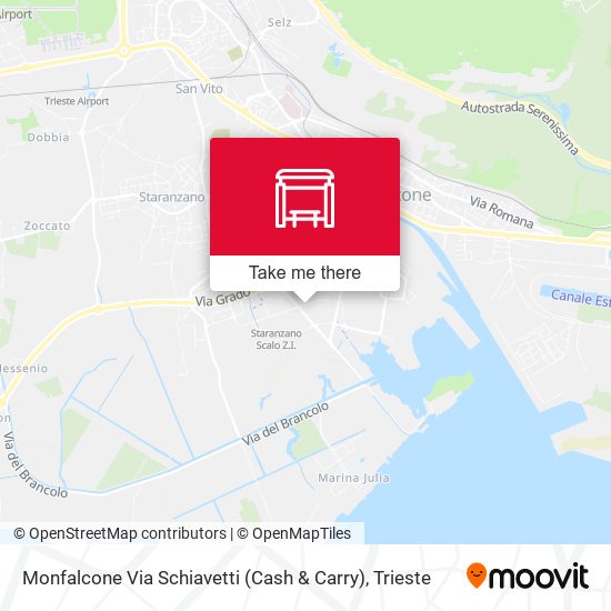 Monfalcone Via Schiavetti (Cash & Carry) map