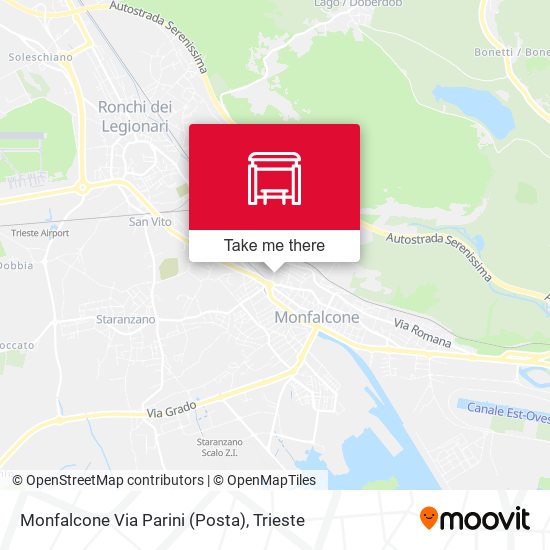 Monfalcone Via Parini (Posta) map