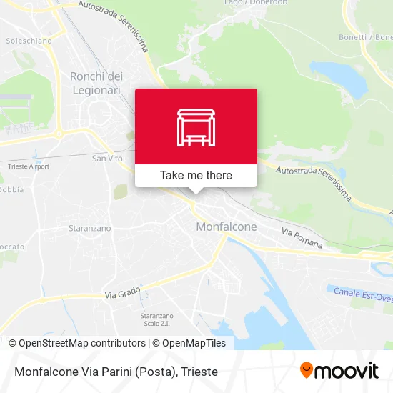 Monfalcone Via Parini (Posta) map