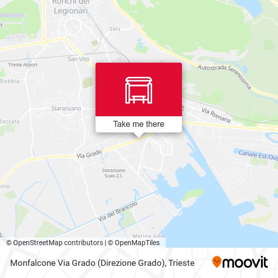 Monfalcone Via Grado (Direzione Grado) map