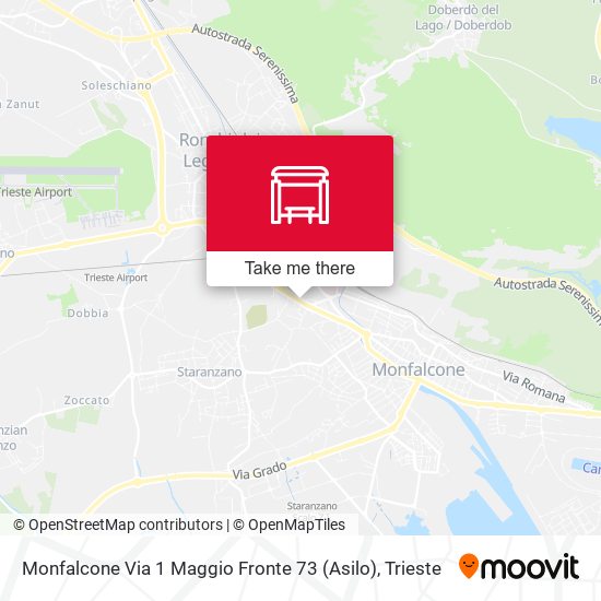 Monfalcone Via 1 Maggio Fronte 73 (Asilo) map