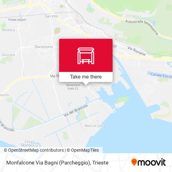 Monfalcone Via Bagni (Parcheggio) map