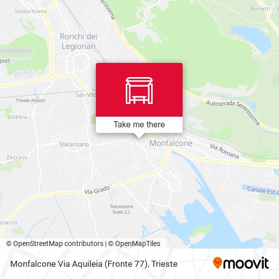 Monfalcone Via Aquileia (Fronte 77) map