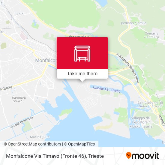 Monfalcone Via Timavo (Fronte 46) map