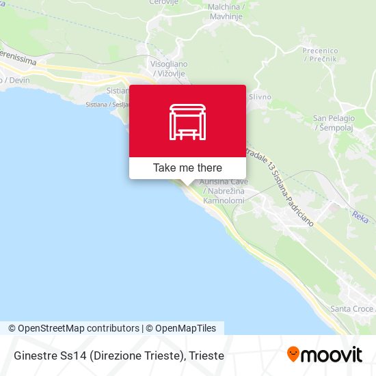Ginestre Ss14 (Direzione Trieste) map