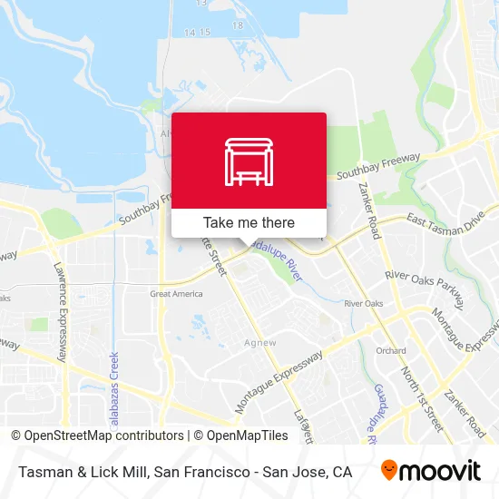 Tasman & Lick Mill map