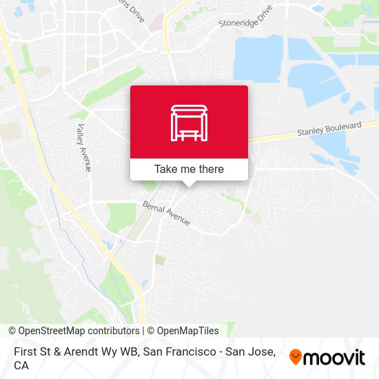 First St & Arendt Wy WB map