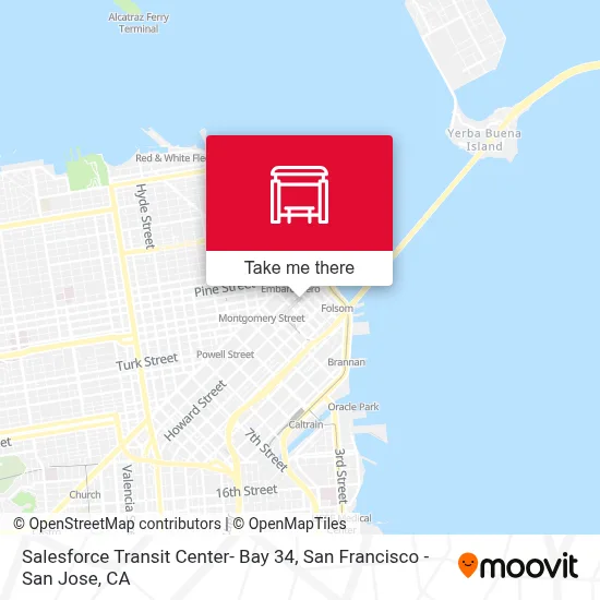 Salesforce Transit Center- Bay 34 map