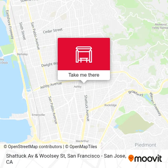 Shattuck Av & Woolsey St map