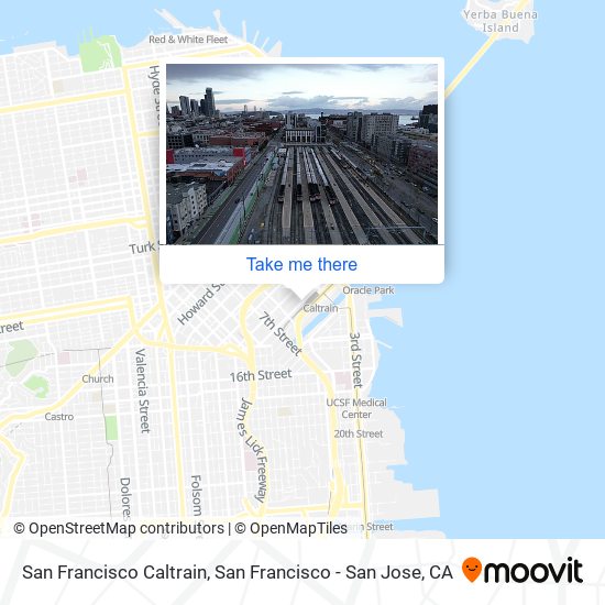 Mapa de San Francisco Caltrain