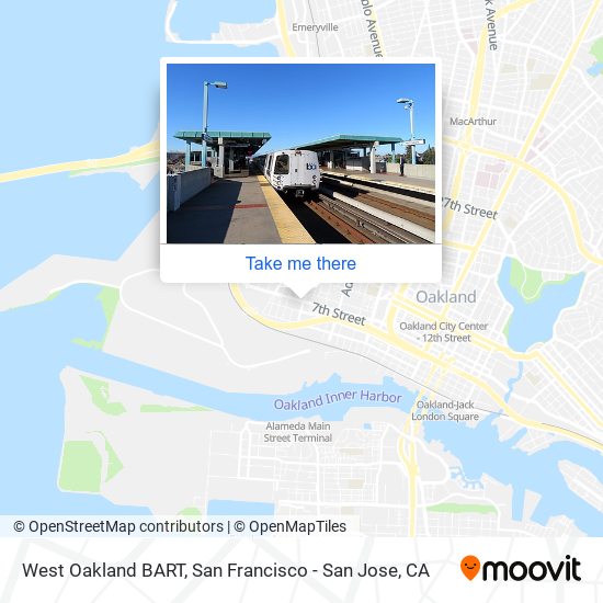 Mapa de West Oakland BART