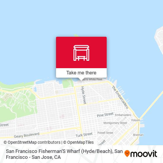 Mapa de San Francisco Fisherman’S Wharf (Hyde / Beach)