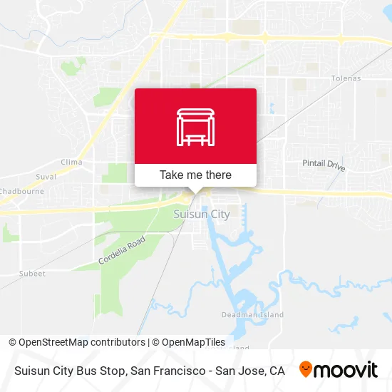 Suisun City Bus Stop map