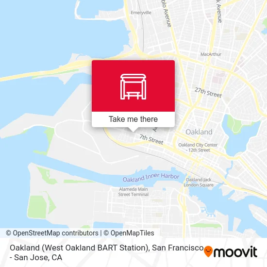 Oakland (West Oakland BART Station) map