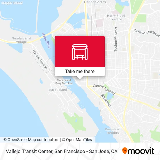 Vallejo Transit Center map